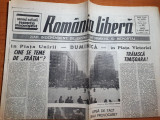 Romania libera 3 aprilie 1990-manifestatie in piata unirii si piata victoriei