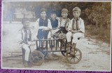 Carte postala, Copii la tara in costume traditionale romanesti, 1924
