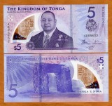 !!! NOU : TONGA - 5 PA&#039;ANGA (2023) - P 51 - UNC / POLIMER