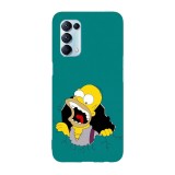 Husa compatibila cu Oppo A72 model Hungry Homer, Silicon, TPU, Viceversa, Transparent, Carcasa