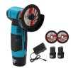 Polizor Unghiular Portabil Autocise 19520rpm, 2 Acumulatori, 12V, 75mm, Albastru