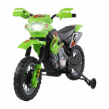 HOMCOM Motocicletă Electrică pentru Copii cu Role, 102&times;53&times;66 cm, Verde