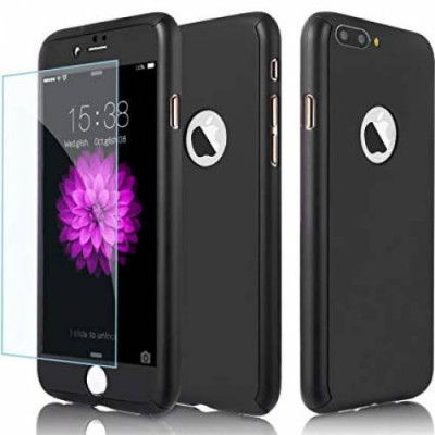 Husa pentru Apple iPhone 6 Apple iPhone 6S Negru Fullcover cu acoperire completa 360 grade cu folie protectie de sticla foto