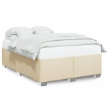 Cumpara ieftin Cadru de pat fara saltea, crem, 160x200 cm, textil