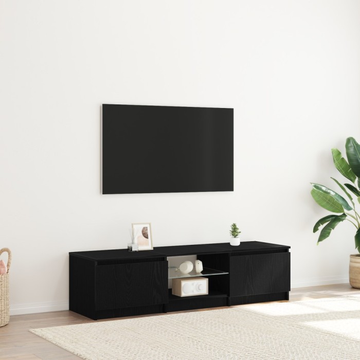 vidaXL Cabinet TV Negru 140 x 38.5 x 36 cm Lemn compozit 862563