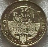 ROMANIA 50 BANI 2018 UNC necirculata - 100 DE ANI DE LA MAREA UNIRE - LUCIU DE MONETARIE - DIN FISIC DE BANCA **