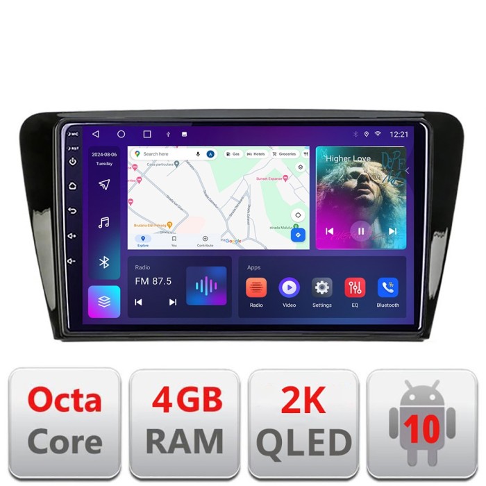 Navigatie Skoda Rapid Seat Toledo 2013+ Android Octa Core Ecran 2K QLED GPS 4G 4+32GB 360 KIT-rapid+EDT-E409-2K v1 CarStore Technology