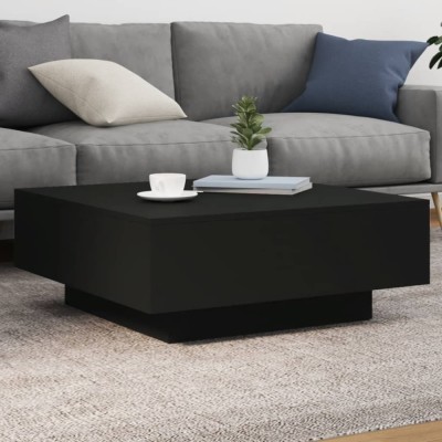 Gossi masuta de cafea cu lumini led, negru, 80x80x31 cm foto
