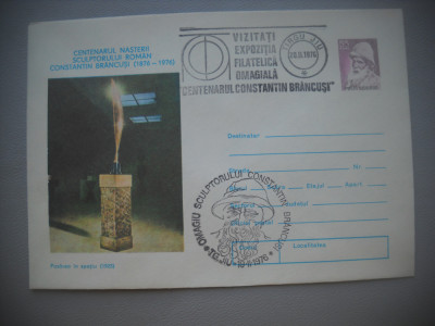 HOPCT PLIC 1840 PASAREA IN SPATIU-CENTENARUL NASTERE C-TIN BRANCUSI 1976-ROMANIA foto