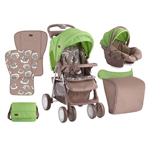Carucior 2 in 1 Foxy 2017 Beige Green Lambs Carucior 2 in 1 Foxy 2017 Beige Green Lambs