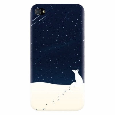 Husa silicon pentru Apple Iphone 4 / 4S, Winter Night foto