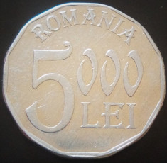 Moneda 5000 LEI - ROMANIA, anul 2002 *cod 87 - aluminiu foto