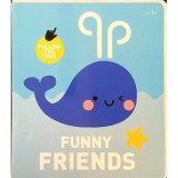 Carte pentru copii Follow The Trail: Funny Friends | Pentru toddler, trasee din fetru, nivel prescolar