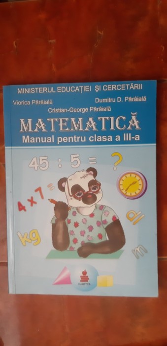 MATEMATICA CLASA A III A - PARAIALA STARE FOARTE BUNA