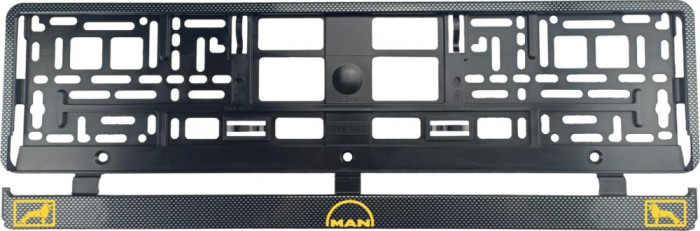 Set 2 bucati, suport numar inmatriculare Carbon, MAN II