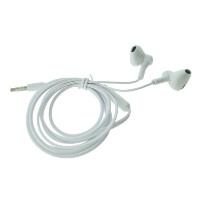 Casti in-ear cu microfon, XO-EP39 87794, conector jack 3.5mm, control pe fir, lungime cablu 115 cm, albe foto