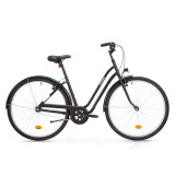 Bicicletă de oraș Elops 100 cadru jos Negru