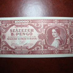 UNGARIA 100.000 B-PENGO 1946 XF/AUNC