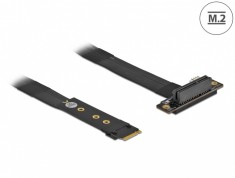 Adaptor M.2 Key M la PCIe x4 NVMe unghi 20cm, Delock 64132