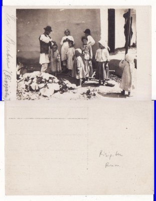 Milcovul, Risipiti (Vrancea) -tipuri, la frizer- militara WWI, WK1- rara foto