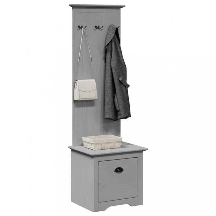 vidaXL Dulap de hol cu c&acirc;rlige &bdquo;BODO&rdquo; gri 50x40x157 cm