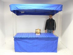 Stand piata cu masa pliabila 2 x 1 m, Albastru foto