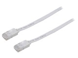 Cablu patch cord UTP Cat6 plat 5m alb