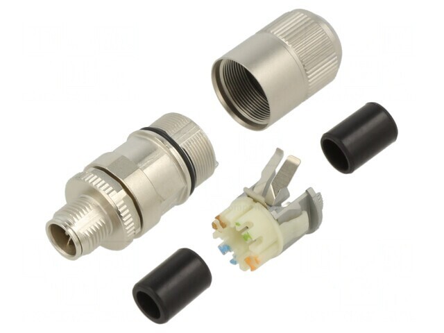 Mufă M12 8 PIN Profinet pe Cablu IDC IP65 IP67