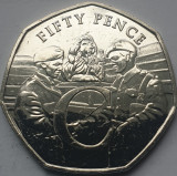 50 pence 2020 Isle of Man , Soldiers celebrating in Trafalgar Square, unc, Europa