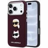 Husa pentru Apple iPhone 18 Pro / 17 Pro, Karl Lagerfeld, Saffiano with Karl &amp; Choupette Head's Pin and Logo, Visinie