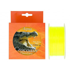 Nylon/fir monofilament Aqua Crocodile Fluo-Carp 300 m, galben fluo