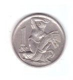 Moneda Cehoslovacia 1 koruna 1924, stare buna, curata