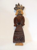 Cumpara ieftin Placa ceramica fata / femeie - obiect decorativ lucru manual studio art