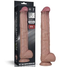 Dildo XXL cu ventuza 37 cm Dual Layered
