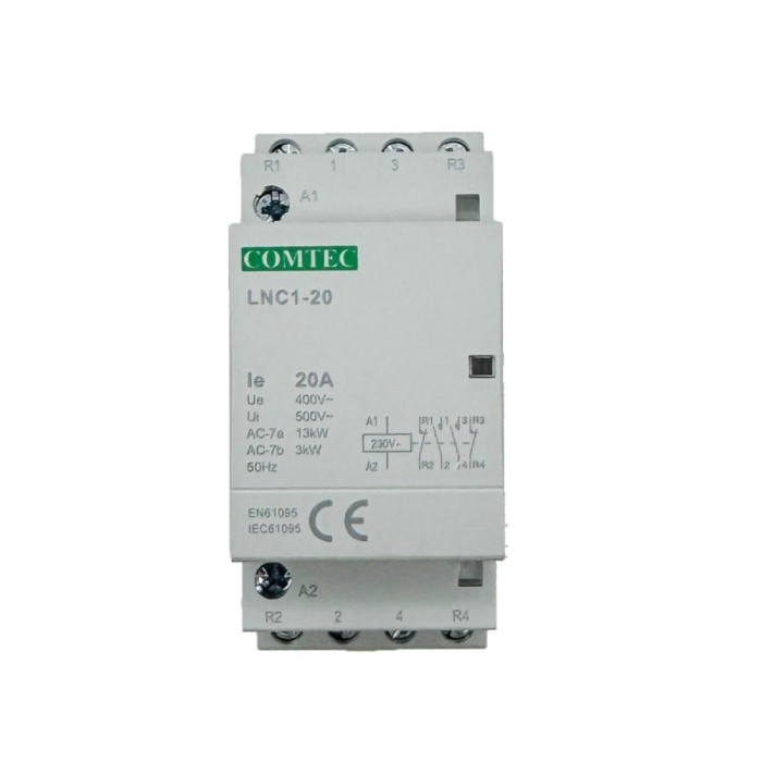 Contactor modular Comtec 20A, 2 NO + 2 NC, bobină 230V