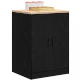 Dulap depozitare garaj negru 60x51x85 cm lemn masiv de pin