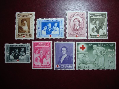 BELGIA 1939 SERIE ANIVERSARE CRUCEA ROSIE foto