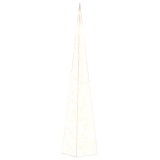 Cumpara ieftin Con de lumina cu LED decorativ, alb cald, 90 cm, acril