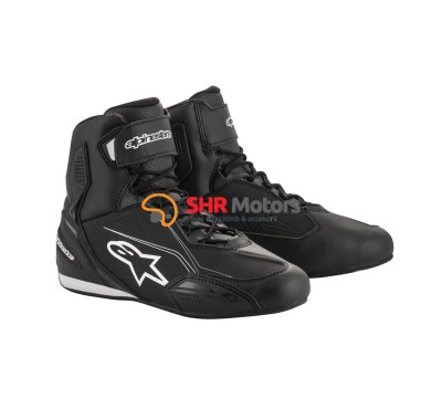 Ghete moto AlpineStars Faster3 negru/alb foto