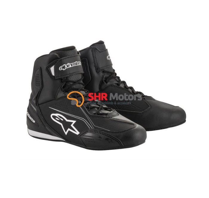 Ghete moto AlpineStars Faster3 negru/alb