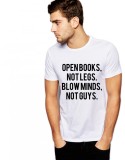 Tricou alb barbati, Open Books - S