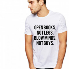 Tricou alb barbati, Open Books - XL