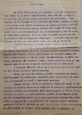 Autograf PETRU GROZA: Scrisoare semnată către avocatul Constantin Bucșan, din anul 1925 foto