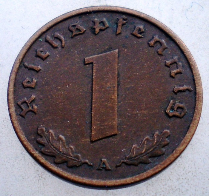 2.737 GERMANIA 1 REICHSPFENNIG 1938 A