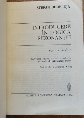 Introducere in logica rezonantei foto