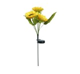 Lampă Solară cu LED, Floarea Soarelui &icirc;n Grădină, 3 Flori, 70 cm, eMazing