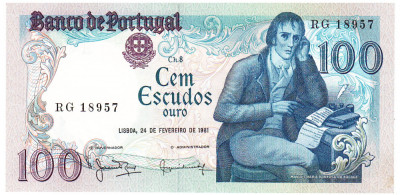 Portugalia 100 Escudos 24.01.1981 P-178b UNC foto