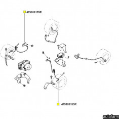 SENZOR ABS ROATA FATA DUSTER RENAULT 479109155R foto