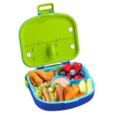 Caserola de pranz compartimentata Lehoo Castle, 21.5x18 cm, 1.3 l, fara BPA, multicolor