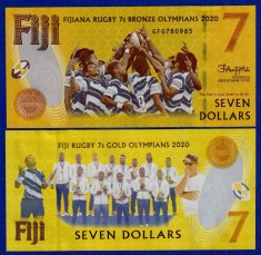 !!! RARR : FIJI - 7 DOLARI (2022) , COMM. - P 122.2 - UNC / POLIMER / SERIA FIJ000782 // NU TRIMIT PRIN CURIER